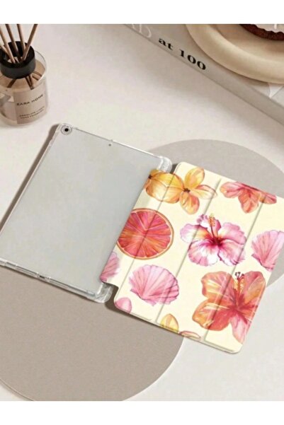 Choice8 جراب iPad 10 (10.9 بوصة) SEP27 INS بتصميم زهرة الكركديه، جراب لجهاز i...