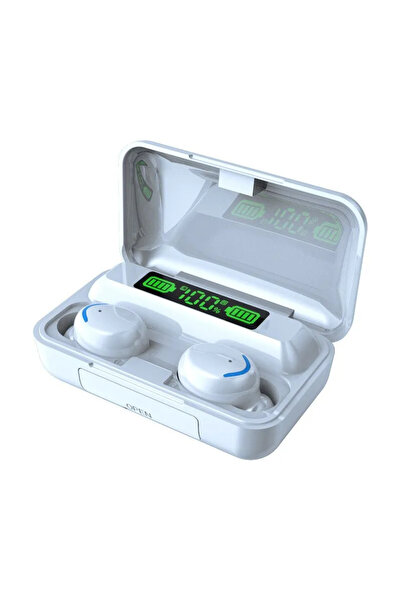 Choice1 سماعات أذن لاسلكية بيضاء F9 بتقنية بلوتوث TWS وشاشة LED وسماعات ثنائي...