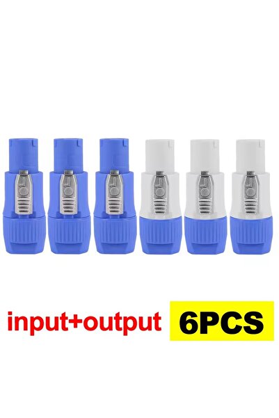 Choice6 6 قطع من موصلات باوركون المختلطة 20 أمبير، قابس ذكر NAC3FCA NAC3FCB S...