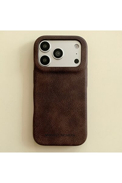 Choice26 آيفون 17 برو، جلد صناعي بني داكن، مناسب لفصلي الخريف والشتاء، لون مو...