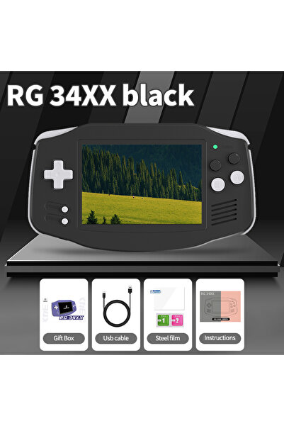 Choice3 جهاز ألعاب محمول أنبيرنيك RG34XX أسود اللون، سعة 32 جيجابايت (5000 لع...