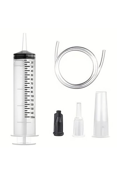 choice2 150ml4pcs 60/100/150ml Large Syringe with 100 cm of Tubing, Converter...