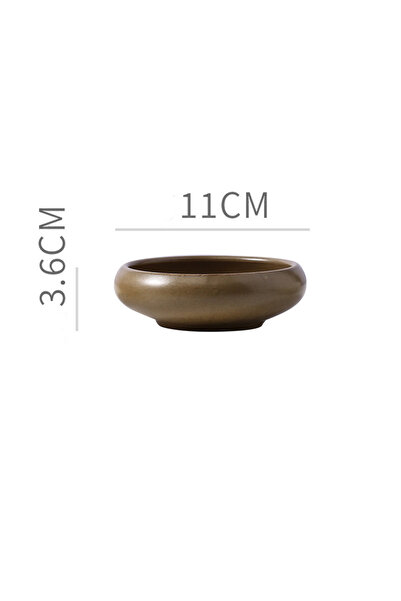 Choice3 وعاء سيراميك بني لون سادة للصلصات والسلطات والحلويات، بتصميم كلاسيكي ...