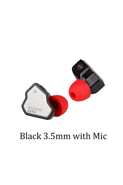 Choice6 Black 3.5 Mic 7Hz Salnotes Zero 1 HiFi 10mm Dynamic Driver In Ear Ear...