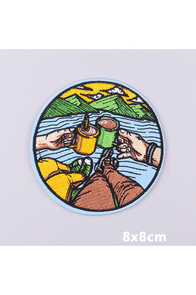 Choice19 رقعة تطريز جبلية خارجية PE9487CT، يمكنك صنعها بنفسك، شارات خياطة، زي...