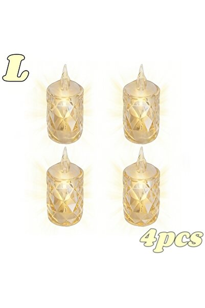 Choice5 4 قطع أو 24 قطعة من شموع LED الكريستالية عديمة اللهب تعمل بالبطارية، ...