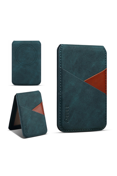 Choice4 محفظة جلد زرقاء غير لامعة قابلة للفصل مع حامل هاتف مغناطيسي متوافق مع...