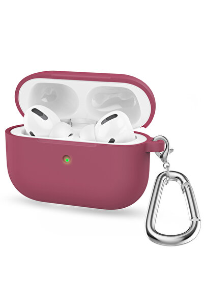 Choice5 غطاء سيليكون وردي اللون لسماعات AirPods Pro، مزود بخطاف، غطاء بلوتوث ...