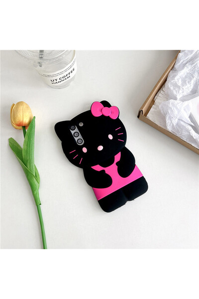 Choice53 غلاف هاتف أسود لطيف ثلاثي الأبعاد بتصميم هيلو كيتي، متوافق مع هواتف ...