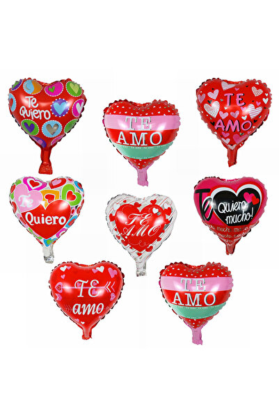 Choice1 مجموعة متنوعة من 20 قطعة، مقاس 10 بوصات، بالونات هيليوم على شكل قلب م...