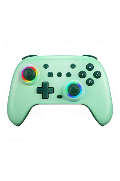 Choice1 وحدة تحكم لاسلكية RGB خضراء لأجهزة Switch/OLED/Lite/Steam/Android، عص...