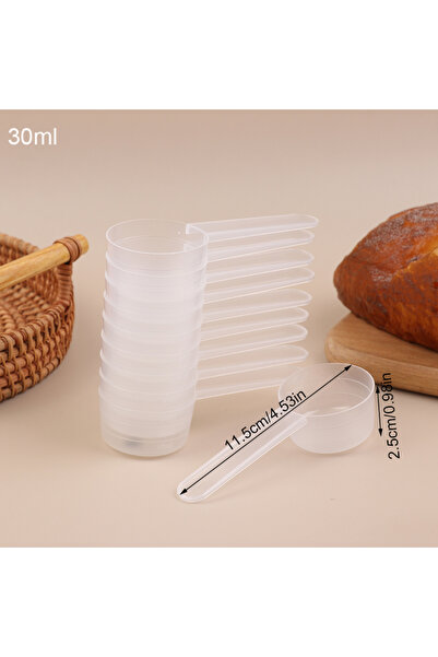 choice2 ملاعق قياس بلاستيكية شفافة سعة 15 غرام و30 مل، 10 قطع/مجموعة، مزودة ب...