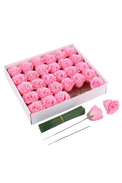 Choice باقة من 20 قطعة من الورود الوردية و5-20 قطعة من الورود الحمراء اللامعة...