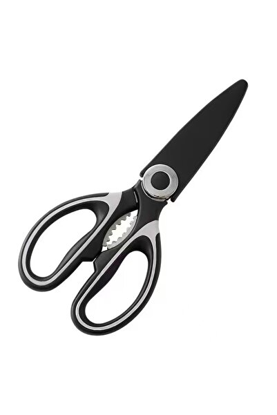 Choice مقص متعدد الوظائف أسود اللون، قطعة واحدة، مقص مطبخ حاد، مقص عظام دجاج،...