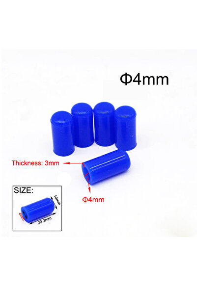 choice2 Blue-4MM 5Pcs 5pcs Silicone Blanking Cap Intake Vacuum Hose End Bung ...