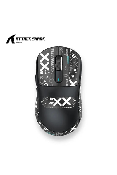 Choice7 ماوس لاسلكي ATTACK SHARK X3 أسود مضاد للانزلاق، خفيف ، PAW3395، دقة 2...