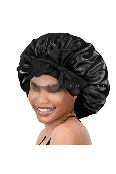 Choice7 قبعة نوم سوداء من الساتان، قطعة واحدة، مصنوعة من بوليستر، غير معطرة، ...