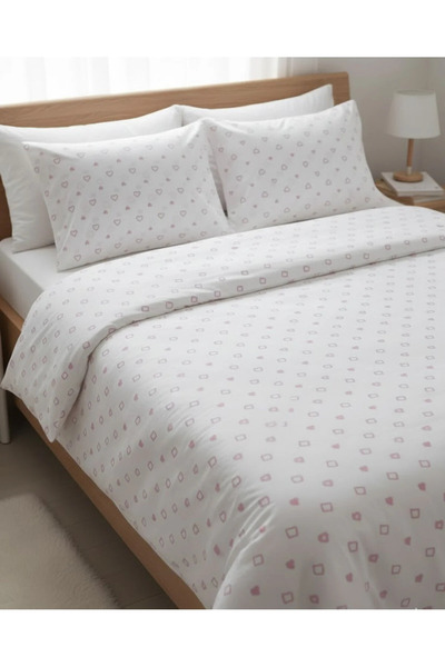 Alpateks Home طقم غطاء لحاف مزدوج مطاطي مصنوع من القطن بنسبة 100%، مقاس 140x2...