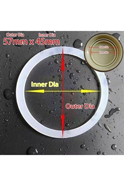 Choice7 حلقة مانعة للتسرب من السيليكون العالمي، مقاس 57 × 45 × 2 مم، عازلة لل...