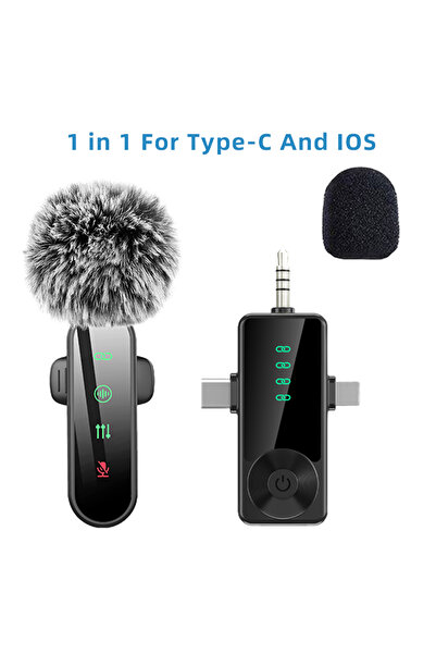 Choice14 ميكروفون لاسلكي صغير الحجم (أسود-1-TC-IOS-3.5 مم) وردي اللون، 1 في 4...