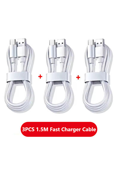 Choice 3PCS 1.5m 6A 100W Type C Fast Charging Cable Phone Charger USB C Data ...