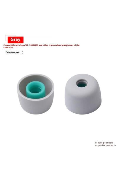 Choice KOQZM رمادي متوسط، 3 أزواج (6 قطع)، سدادات أذن سيليكونية لسماعات WF-10...