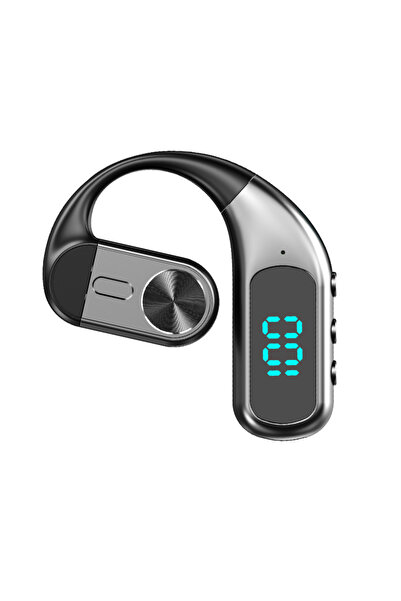 Choice سماعة رأس لاسلكية سوداء متوافقة مع تقنية بلوتوث، شاشة رقمية، تقنية توص...