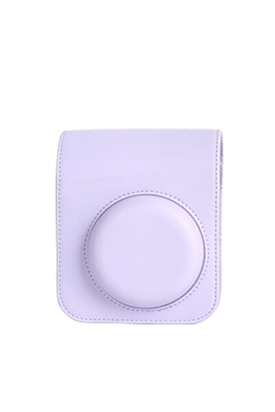 Choice1 حقيبة كاميرا إنستاكس ميني 12 من جلد الصناعي الناعم، لون بنفسجي، حقيبة...