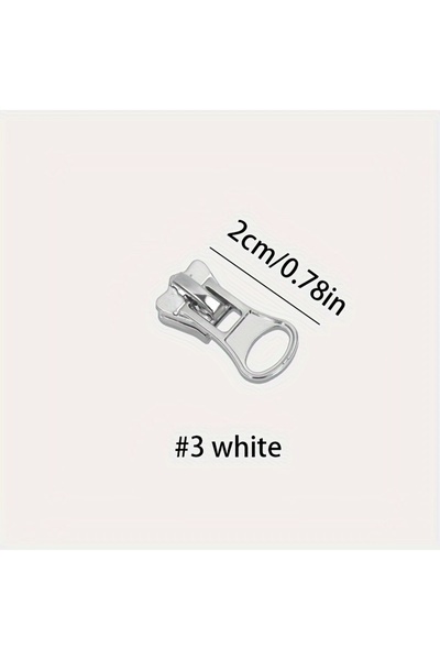 Choice3 10 قطع من بدائل سحابات بيضاء متنوعة الأحجام (#3، #5، #8)، رؤوس منزلقة...