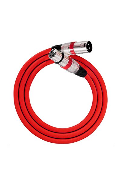 Choice16 كابل صوت BSN أحمر ثلاثي الأطراف بطول 0.5 متر، موصل XLR AUX، محمي ضد ...