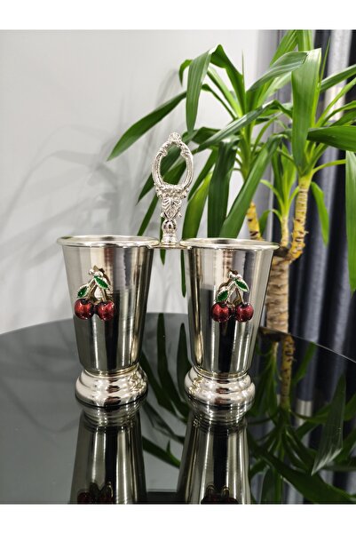 PARILTI HOME COLLECTİON 2-Piece Silver Spoon Holder Luxury Spoon Holder Table...