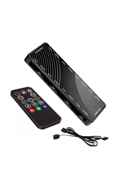 Choice Hub Remote control ICE Whale C8 1 to 8 PWM & ARGB Case Fan Hub Splitte...