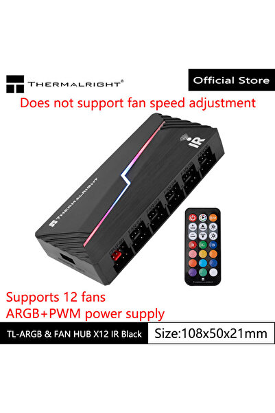 Choice1 PWM And ARGB X12 BK Thermalright TL-ARGB & FAN HUB Computer fan hub，A...