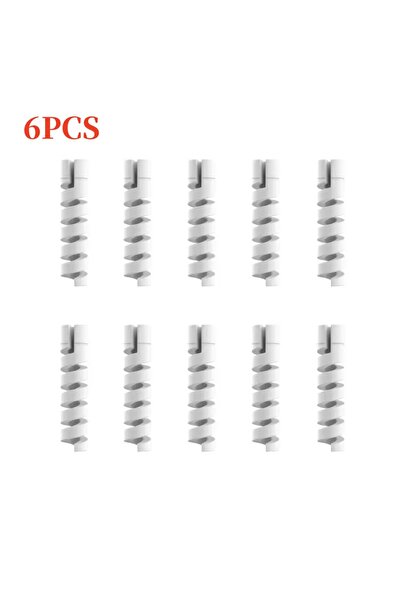 Choice1 6 قطع - أبيض 6/20 قطعة واقي كابل سيليكون لشحن الكابلات، لفافة حلزونية...