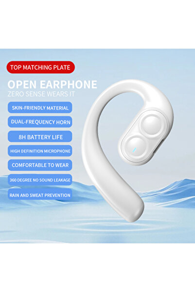 Choice WHITE Wireless Bluetooth Headphones Full Open Headset Air Conduction E...