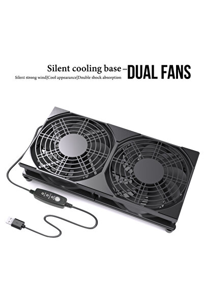 Choice 3-speed adjustable USB dual fans. Suitable for various devices. Dual f...