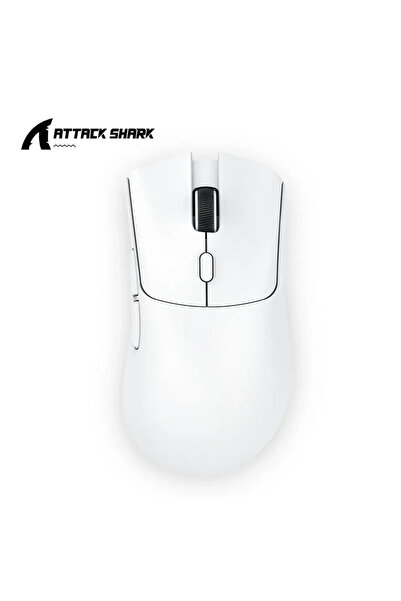 choice2 ماوس لاسلكي White Attack Shark بدقة 18000 نقطة في البوصة، 1000 هرتز، ...