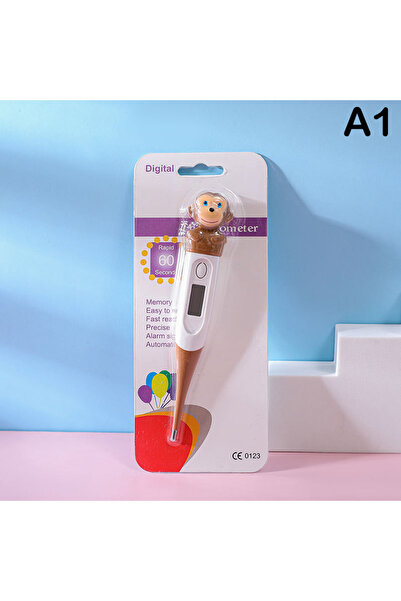 choice2 مقياس حرارة إلكتروني برأس ناعم بتصميم كرتوني A1، مقياس حرارة رقمي منز...