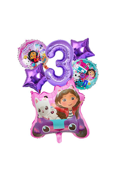 Choice12 مجموعة بالونات بيت الدمى غابي (عبوة واحدة، 3 قطع، 6 قطع) - مستلزمات ...