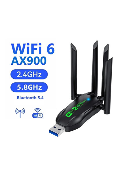 choice2 محول واي فاي 6 AX900 USB من النوع الثاني، يدعم بلوتوث 5.4، ثنائي النط...