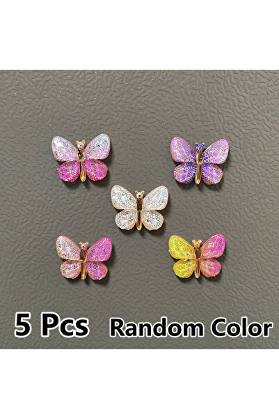 Choice1 5 Pcs 5/10Pcs Multi Colors Butterfly Fridge Magnets Home Office Kitch...