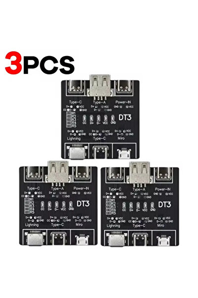 Choice1 لوحة اختبار كابلات البيانات DT3 USB (3 قطع) لأجهزة iOS وAndroid، من ا...