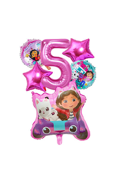 Choice26 مجموعة بالونات بيت الدمى غابي (عبوة واحدة، 5 أو 6 قطع) - مستلزمات تز...