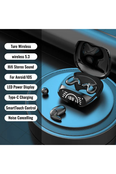 choice2 سماعات أذن لاسلكية صغيرة غير مرئية للنوم من كيبيدومي، لون أسود، بتقني...