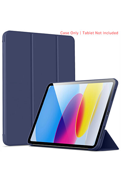 Choice10 iPad 11th 2025 A16 YT Navy Blue Tri-fold Flip Case For iPad 10th 11t...