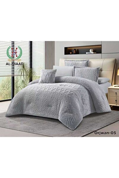 ALMIADD Purple Winter Rabbit Fur Bedspread (7 pieces) - Double Size - 230x250