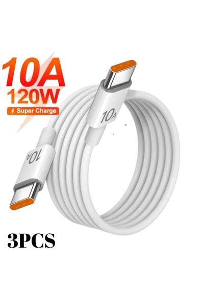 Choice1 كابل شحن فائق السرعة من النوع C إلى النوع C بطول 1 متر، أبيض اللون، 3...