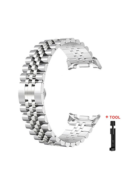 Choice44 سوار ساعة كلاسيكي مقاس 8 بوصات من الفولاذ المقاوم حمالة معدنية مقاس ...