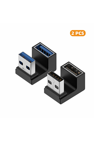 Choice17 محولان من نوع AG-AM-UX-HZ USB A أنثى إلى USB A ذكر، بزاوية 90 درجة/1...