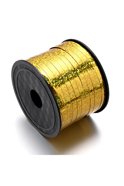 Choice5 5.5cmx8cm Gold 100yards/roll Plastic Laser Ribbon Colorful Balloon Ri...